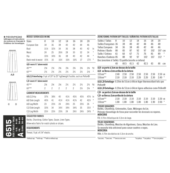 New Look 6515 snitmønster