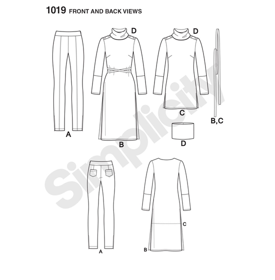 Simplicity 1019K5 snitmønster