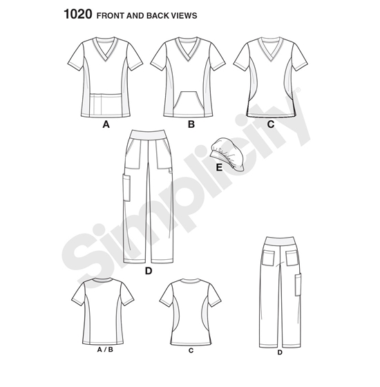 Simplicity 1020AA snitmønster