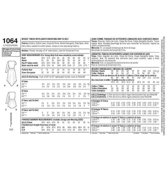 Simplicity 1064R5 snitmønster