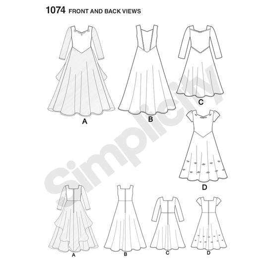 Simplicity 1074BB snitmønster