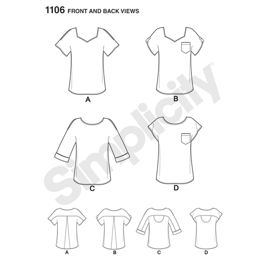 Simplicity 1106A snitmønster