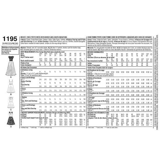 Simplicity 1195D5 snitmønster
