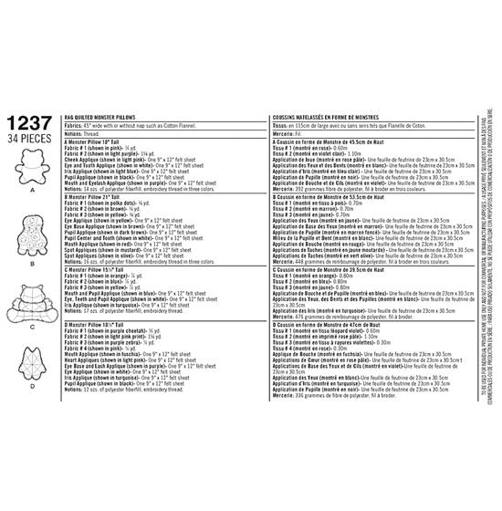 Simplicity 1237OS snitmønster