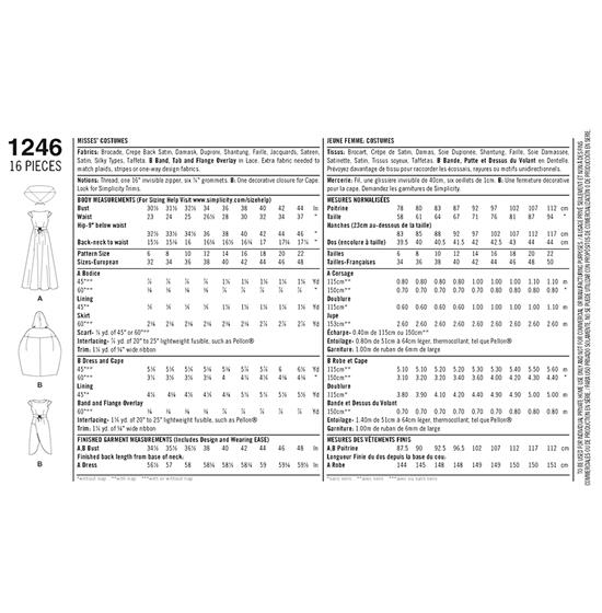 Simplicity 1246HH snitmønster