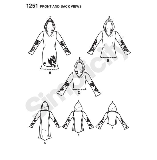Simplicity 1251D5 snitmønster