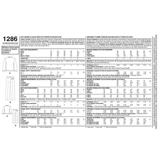 Simplicity 1286A snitmønster