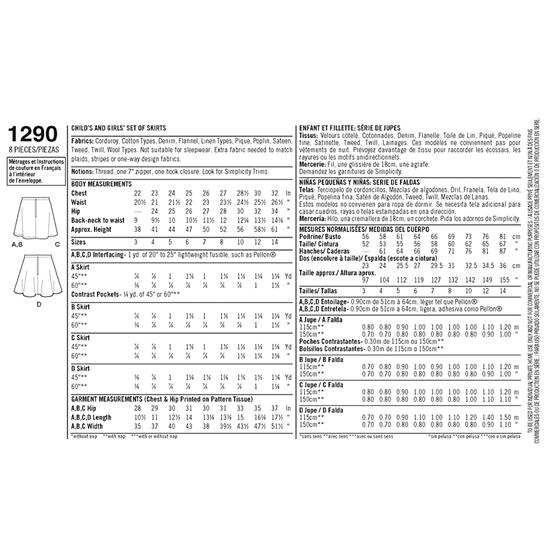 Simplicity 1290K5 snitmønster