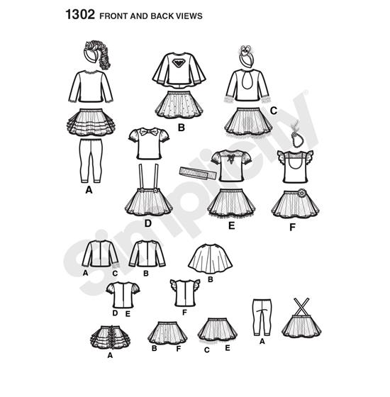 Simplicity 1302A snitmønster