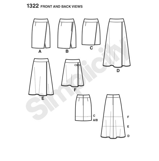 Simplicity 1322U5 snitmønster
