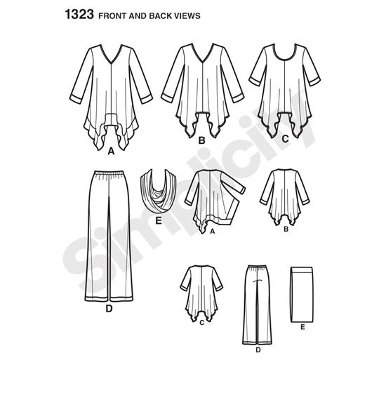 Simplicity 1323R5 snitmønster