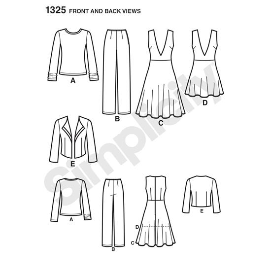 Simplicity 1325R5 snitmønster