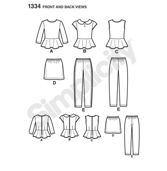 Simplicity 1334K5 snitmønster