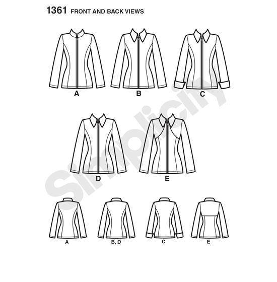Simplicity 1361H5 snitmønster