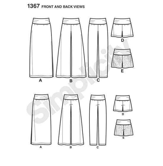 Simplicity 1367U5 snitmønster