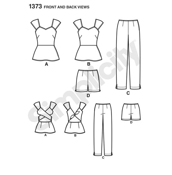 Simplicity 1373R5 snitmønster