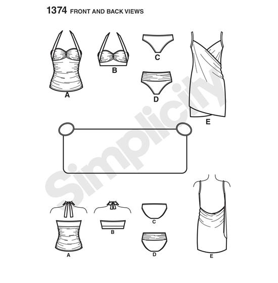 Simplicity 1374H5 snitmønster