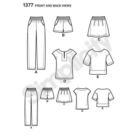 Simplicity 1377R5 snitmønster