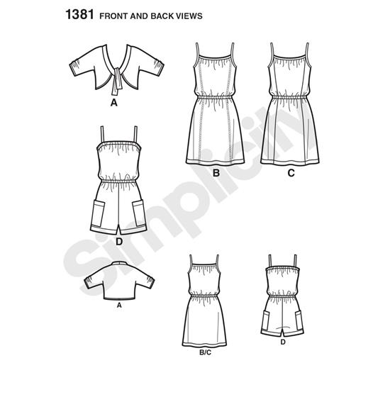 Simplicity 1381K5 snitmønster