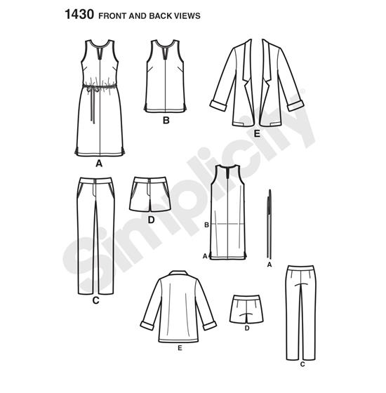 Simplicity 1430D5 snitmønster
