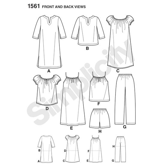 Simplicity 1561BB snitmønster