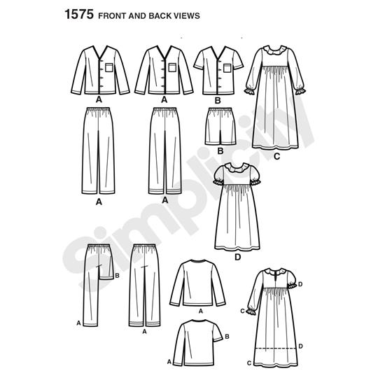 Simplicity 1575K5 snitmønster