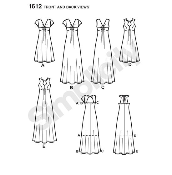 Simplicity 1612BB snitmønster