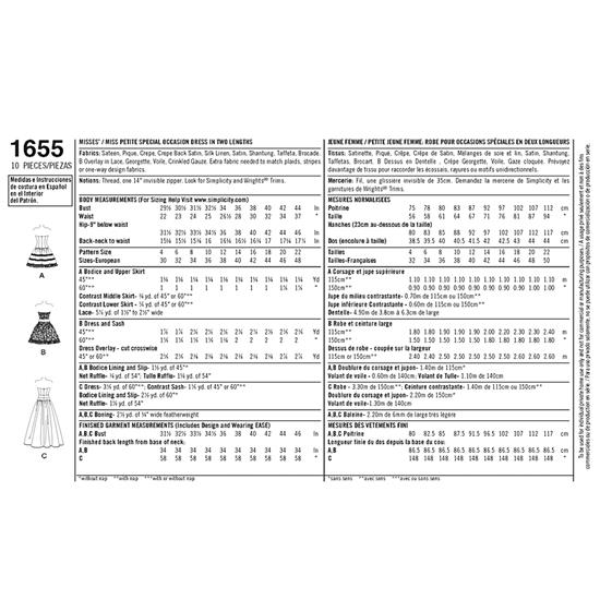 Simplicity 1655R5 snitmønster