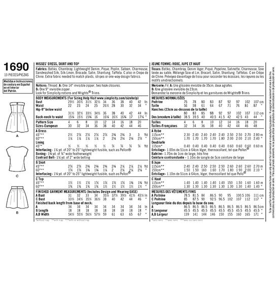 Simplicity 1690D5 snitmønster