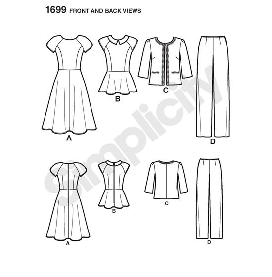 Simplicity 1699K5 snitmønster
