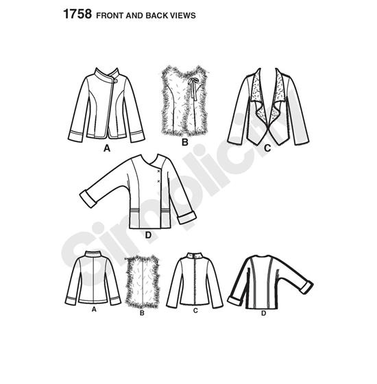 Simplicity 1758U5 snitmønster