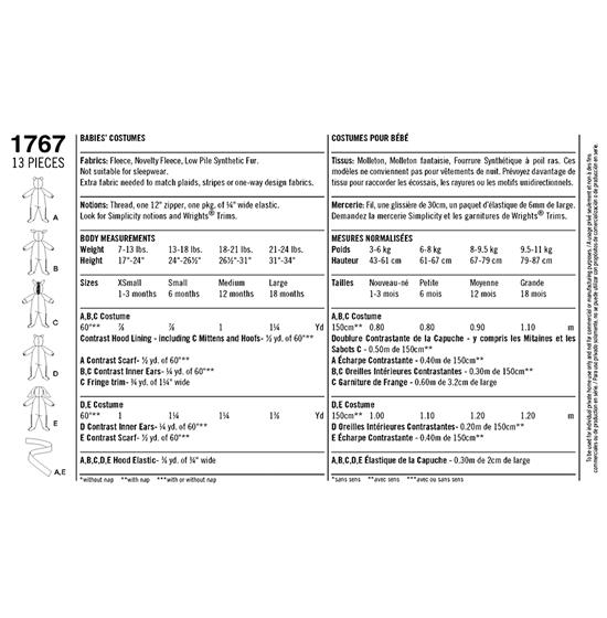 Simplicity 1767A snitmønster