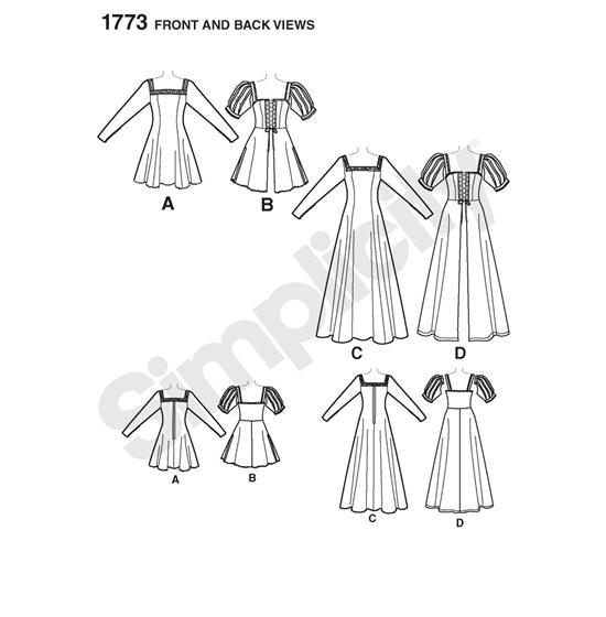 Simplicity 1773H5 snitmønster