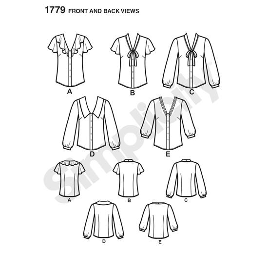 Simplicity 1779H5 snitmønster