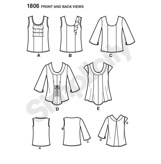 Simplicity 1806K5 snitmønster