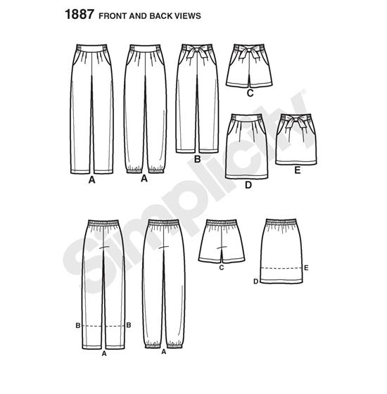 Simplicity 1887K5 snitmønster