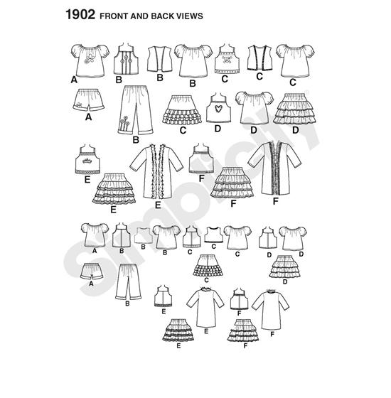 Simplicity 1902OS snitmønster