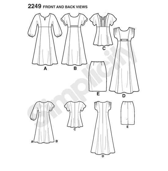 Simplicity 2249BB snitmønster