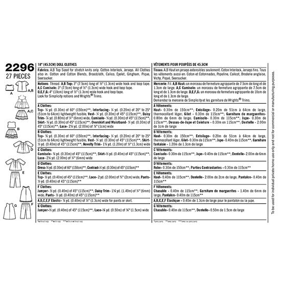 Simplicity 22960 snitmønster