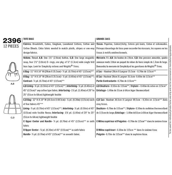 Simplicity 23960 snitmønster