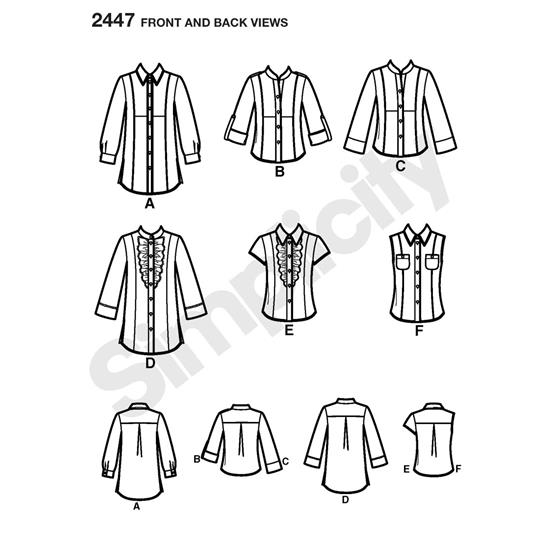 Simplicity 2447U5 snitmønster