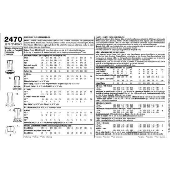 Simplicity 2470BB snitmønster