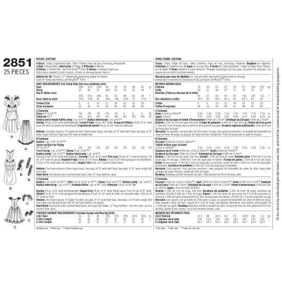 Simplicity 2851RR snitmønster