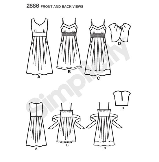 Simplicity 2886H5 snitmønster