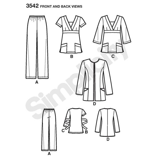 Simplicity 3542AA snitmønster