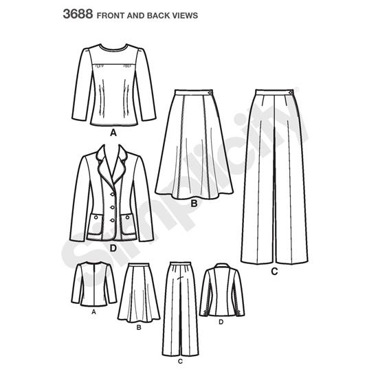 Simplicity 3688BB snitmønster