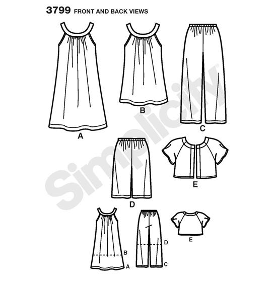 Simplicity 3799BB snitmønster