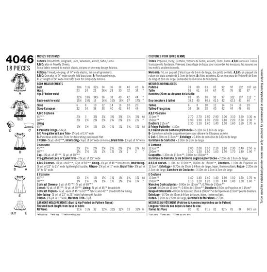 Simplicity 4046RR snitmønster