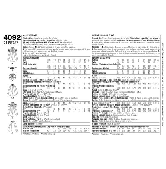 Simplicity 4092HH snitmønster
