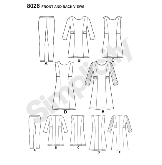 Simplicity 8026BB snitmønster